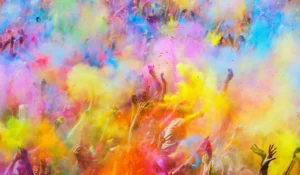 Holi Festival, various colors - Communication idea